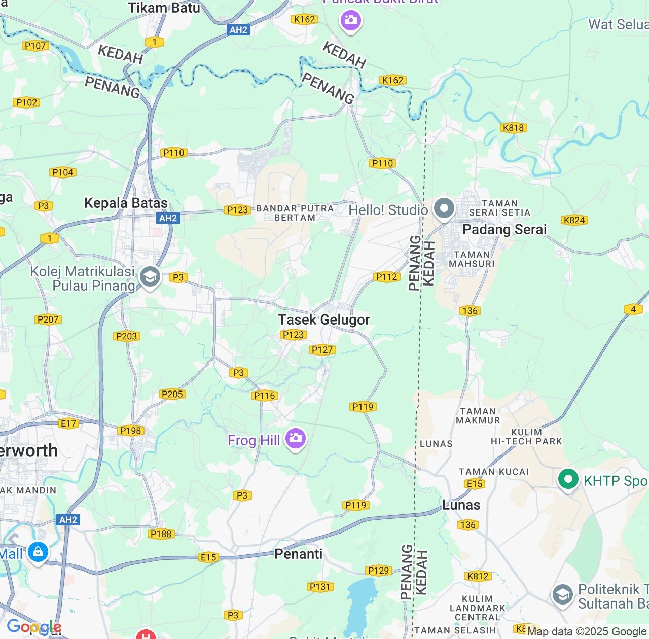 Map image for Intellectual Property Lawyers in Tasek Glugor and Penang IP firms at coordinates  ; .