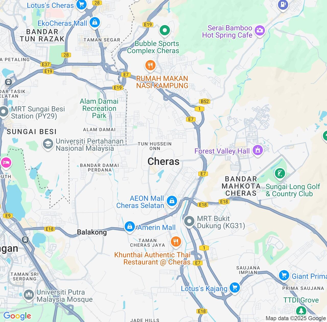 Map image for Intellectual Property Lawyers in Cheras and Selangor IP firms at coordinates  ; .