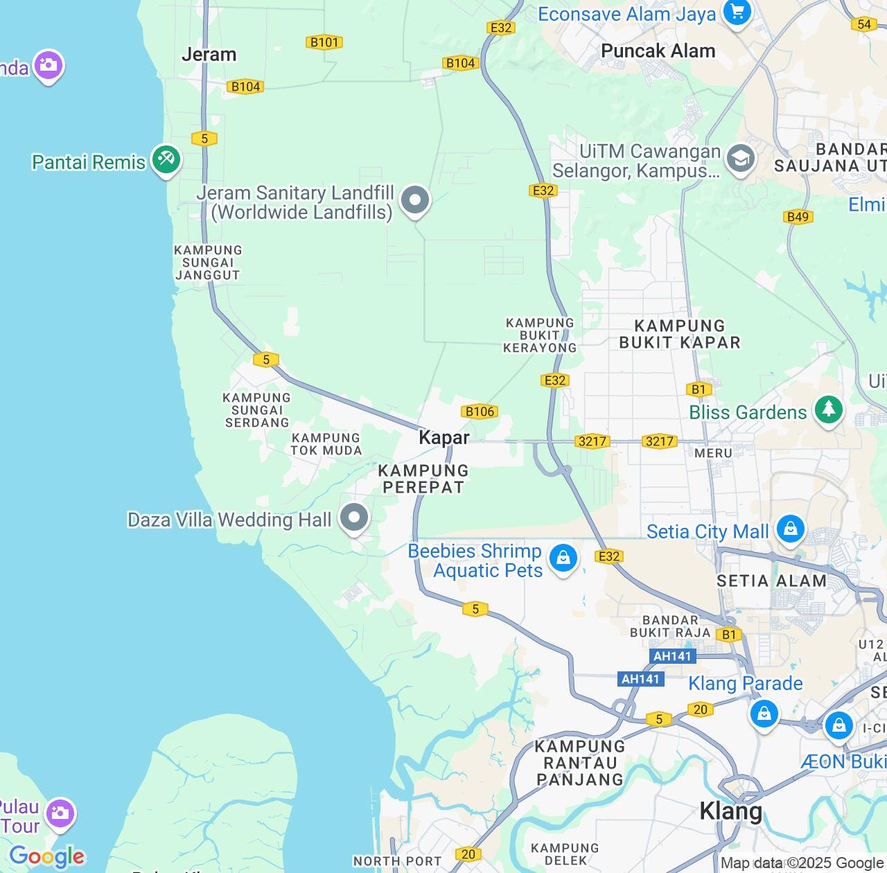 Map image for Intellectual Property Lawyers in Kapar and Selangor IP firms at coordinates  ; .