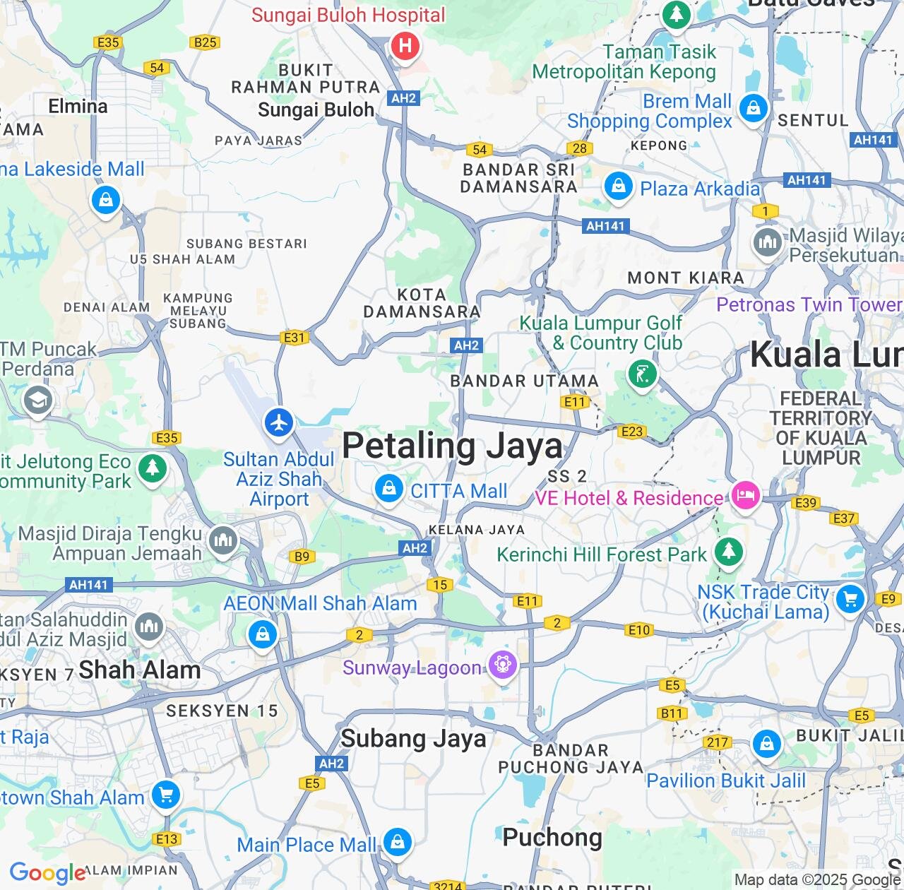 Map image for Intellectual Property Lawyers in Petaling Jaya and Selangor IP firms at coordinates  ; .