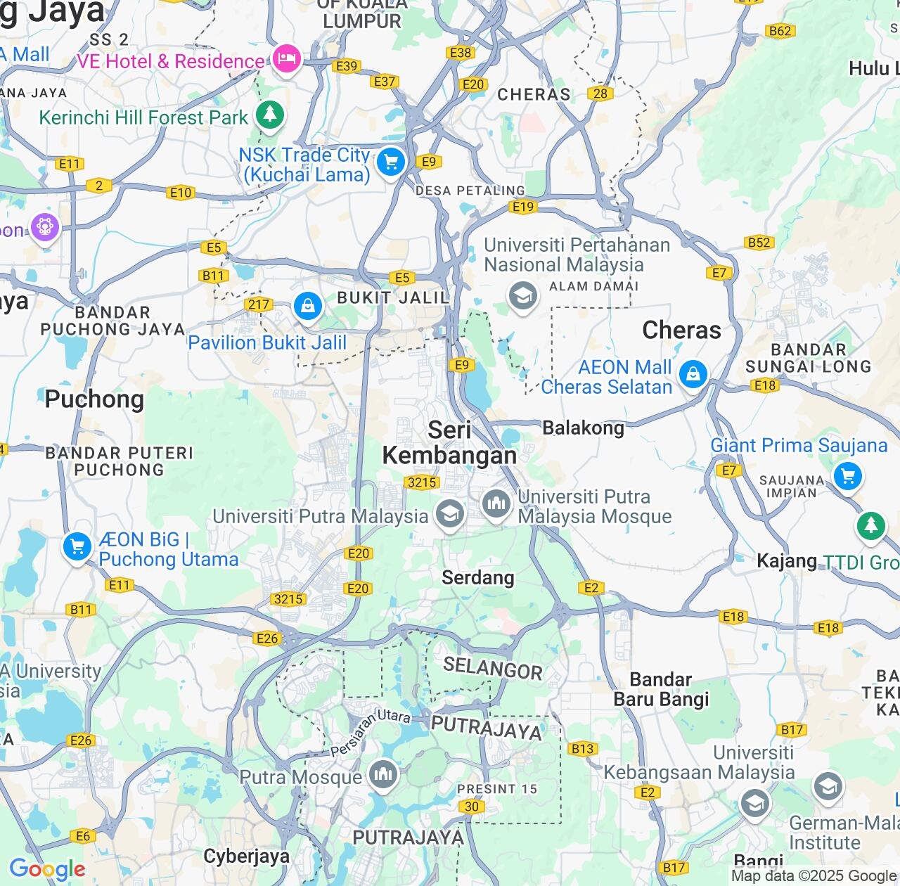 Map image for Intellectual Property Lawyers in Seri Kembangan and Selangor IP firms at coordinates  ; .