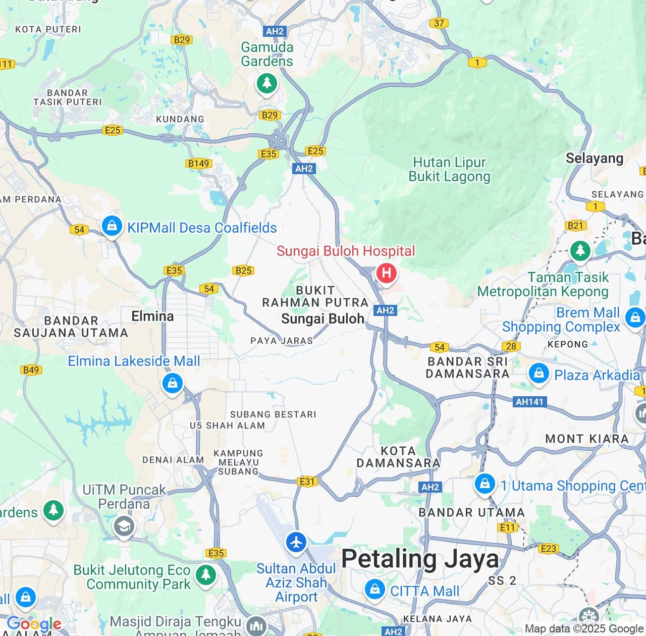 Map image for Intellectual Property Lawyers in Sungai Buloh and Selangor IP firms at coordinates  ; .