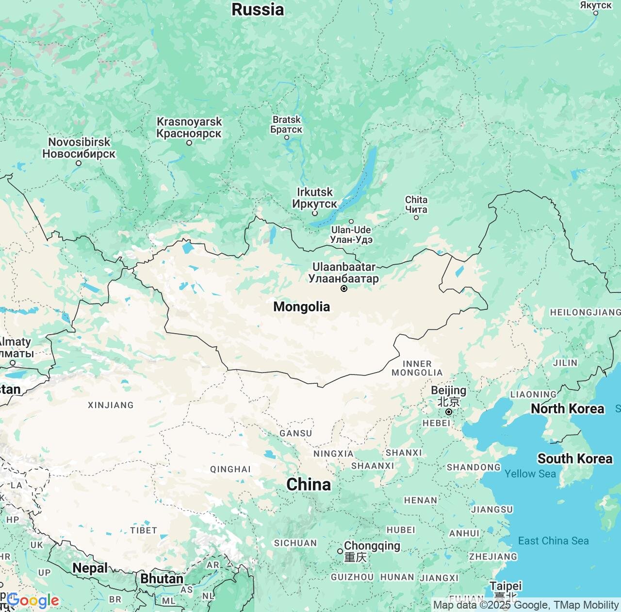 Map image for Intellectual Property Lawyers in Mongolia and Asia IP firms at coordinates  ; .