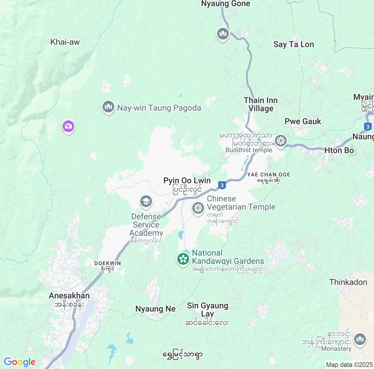 Map image for Intellectual Property Lawyers in Pyin Oo Lwin and Mandalay Region IP firms at coordinates  ; .