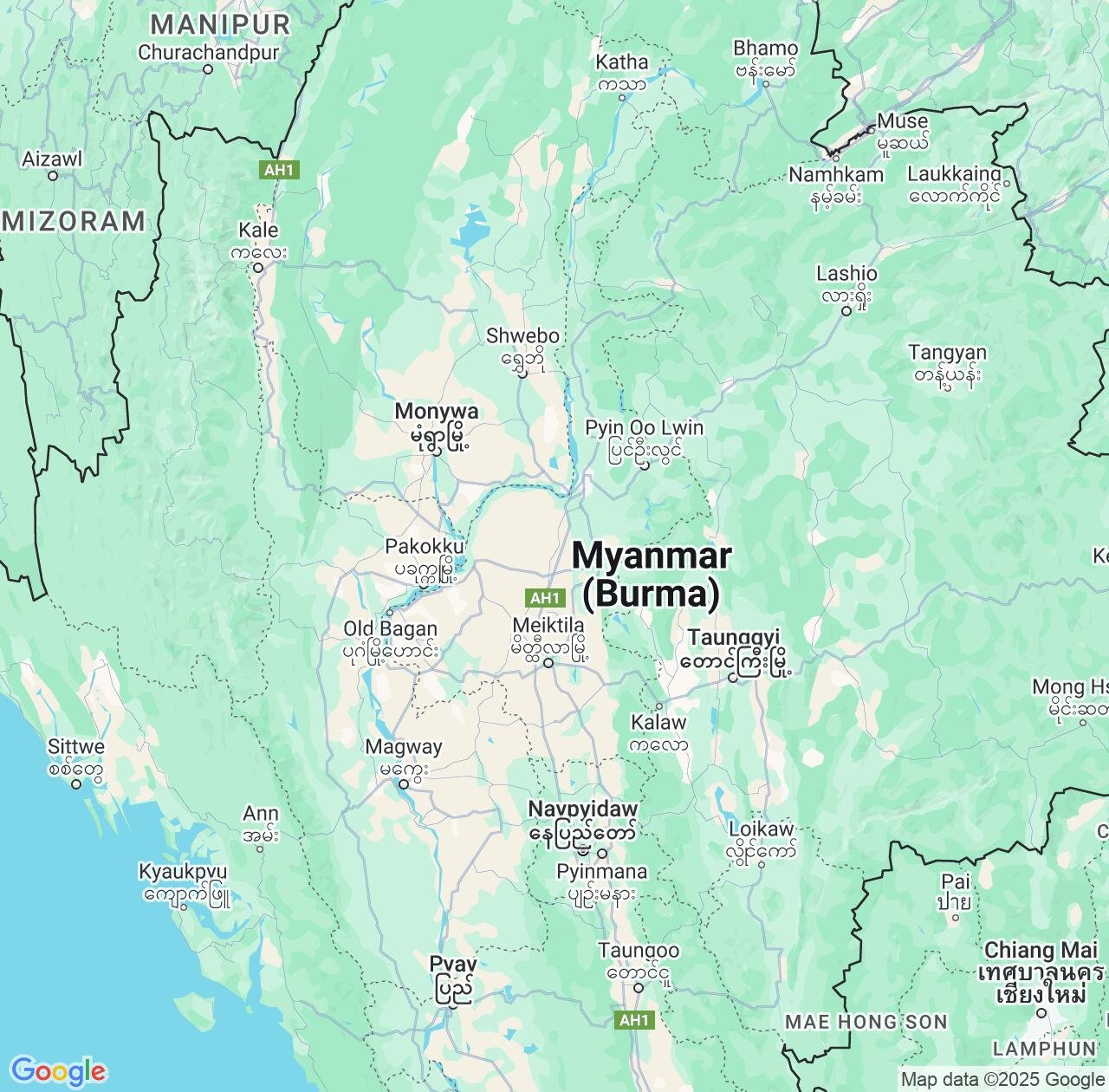 Map image for Intellectual Property Lawyers in Mandalay Region and Myanmar IP firms at coordinates  ; .
