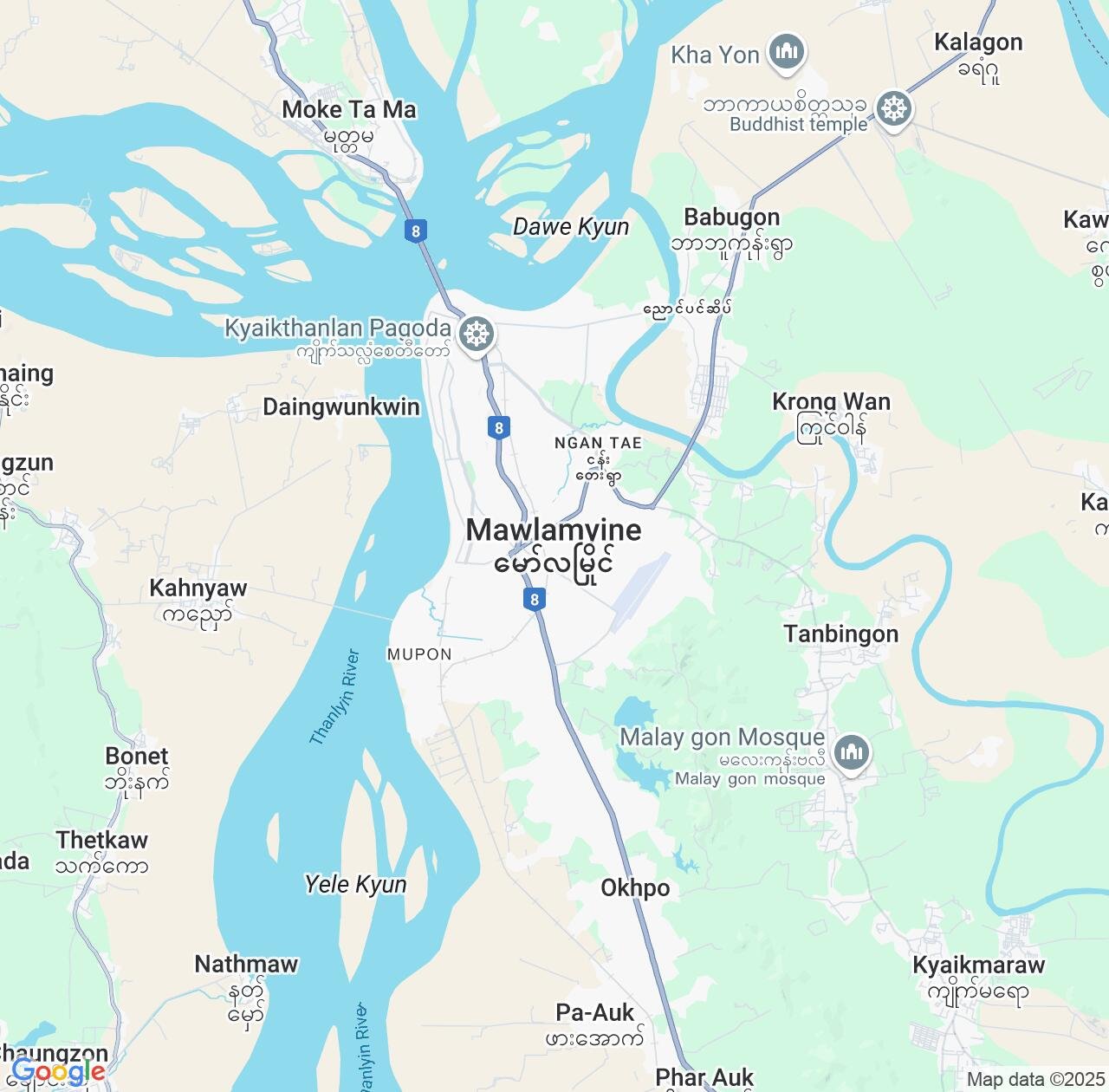 Map image for Intellectual Property Lawyers in Mawlamyine and Mon IP firms at coordinates  ; .