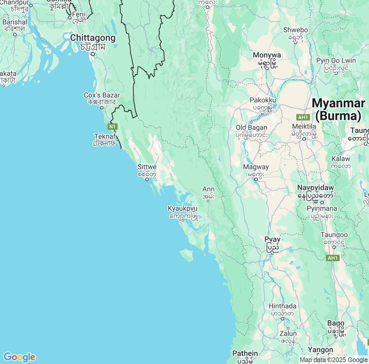 Map image for Intellectual Property Lawyers in Rakhine and Myanmar IP firms at coordinates  ; .