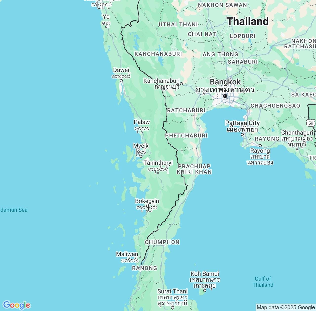 Map image for Intellectual Property Lawyers in Tanintharyi Region and Myanmar IP firms at coordinates  ; .