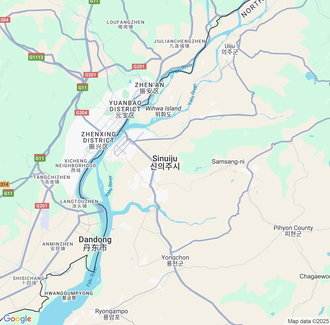 Map image for Intellectual Property Lawyers in Sinuiju and P'yŏngan-bukto IP firms at coordinates  ; .