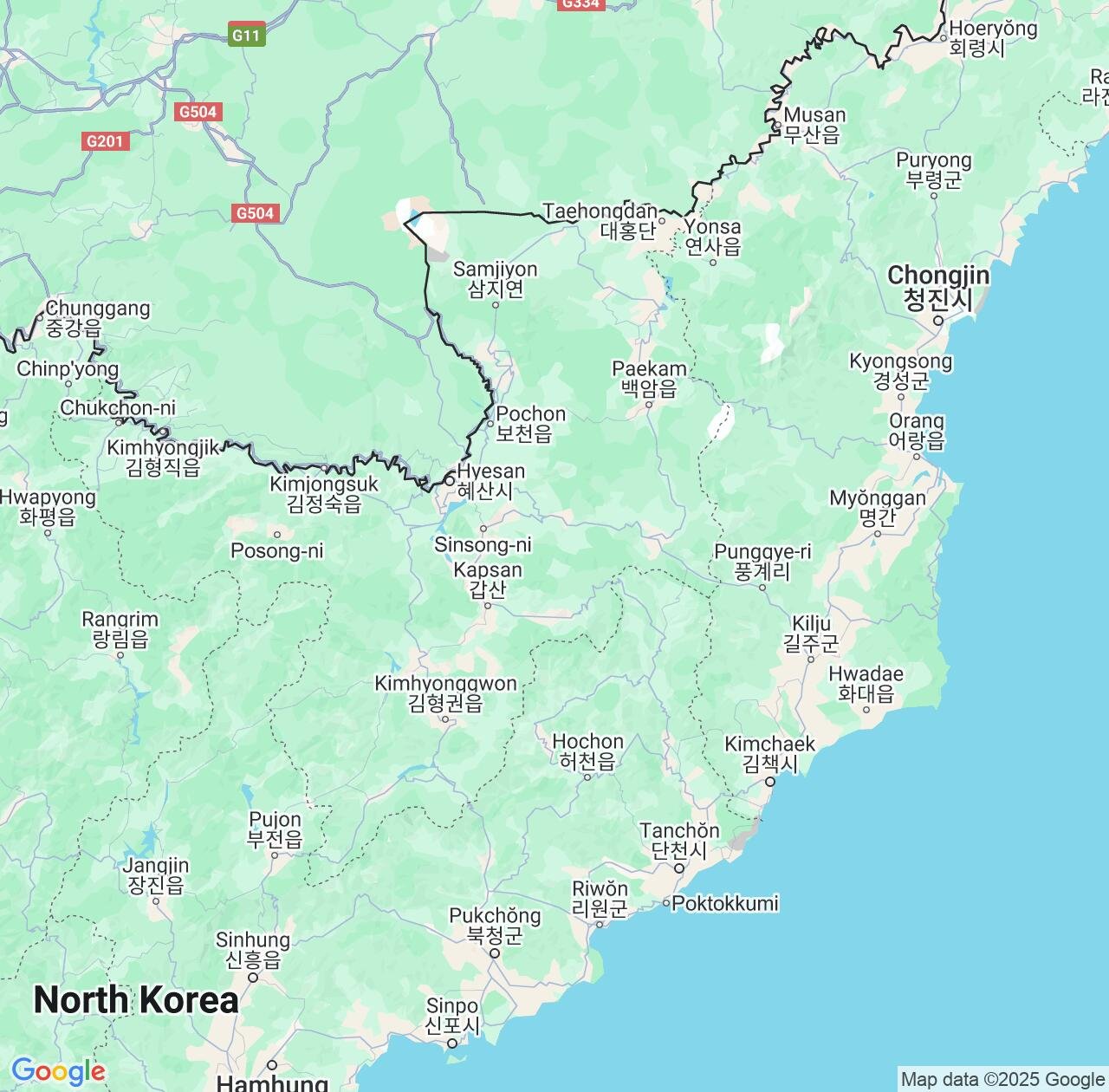 Map image for Intellectual Property Lawyers in Yanggang-do and North Korea IP firms at coordinates  ; .