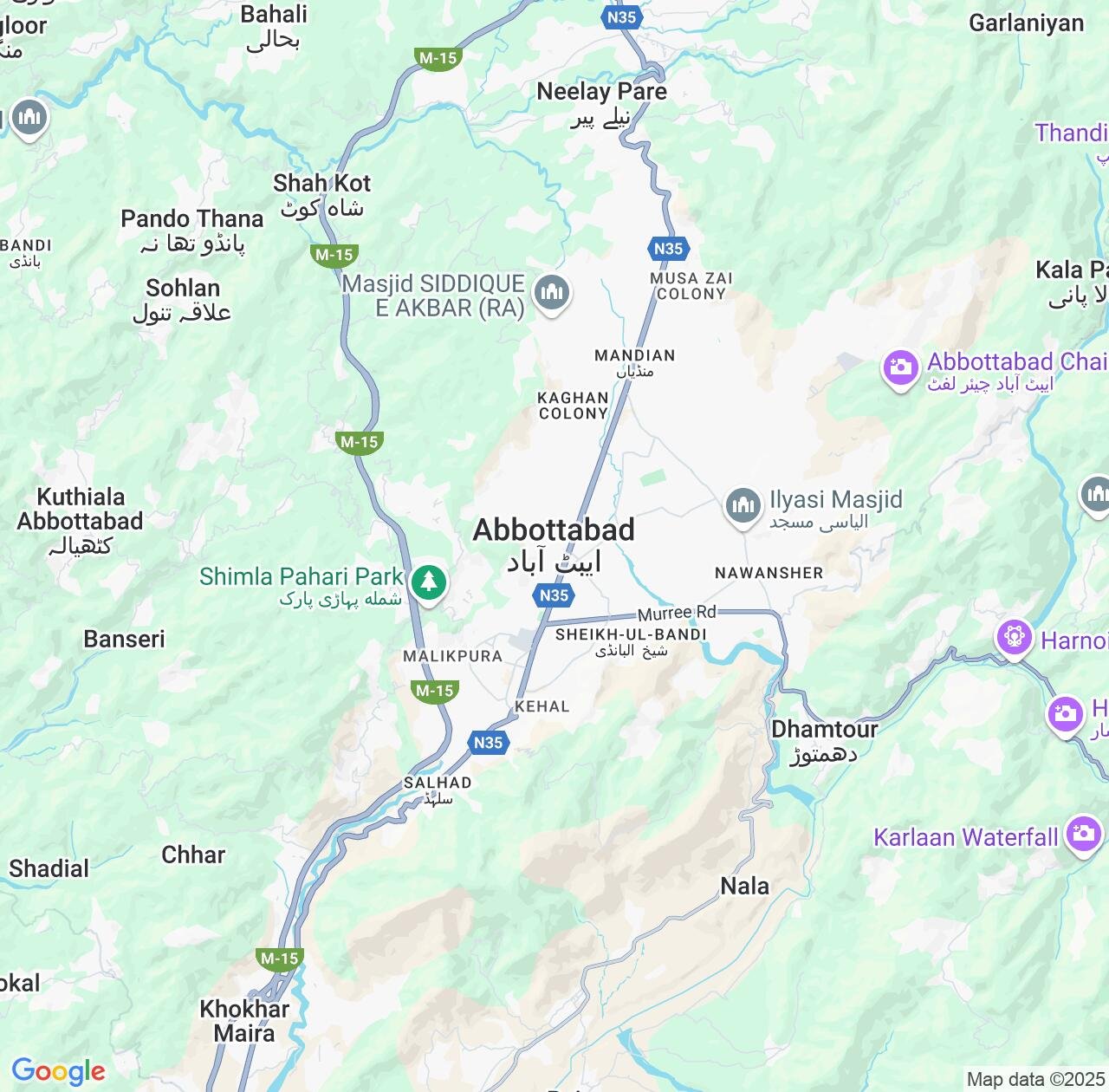 Map image for Intellectual Property Lawyers in Abbottabad and Khyber Pakhtunkhwa IP firms at coordinates  ; .