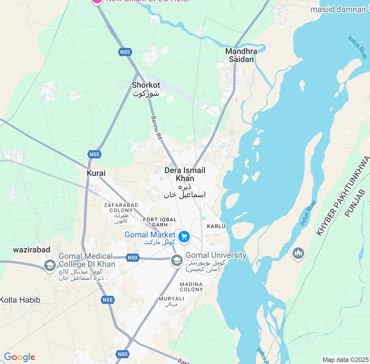 Map image for Intellectual Property Lawyers in Dera Ismail Khan and Khyber Pakhtunkhwa IP firms at coordinates  ; .