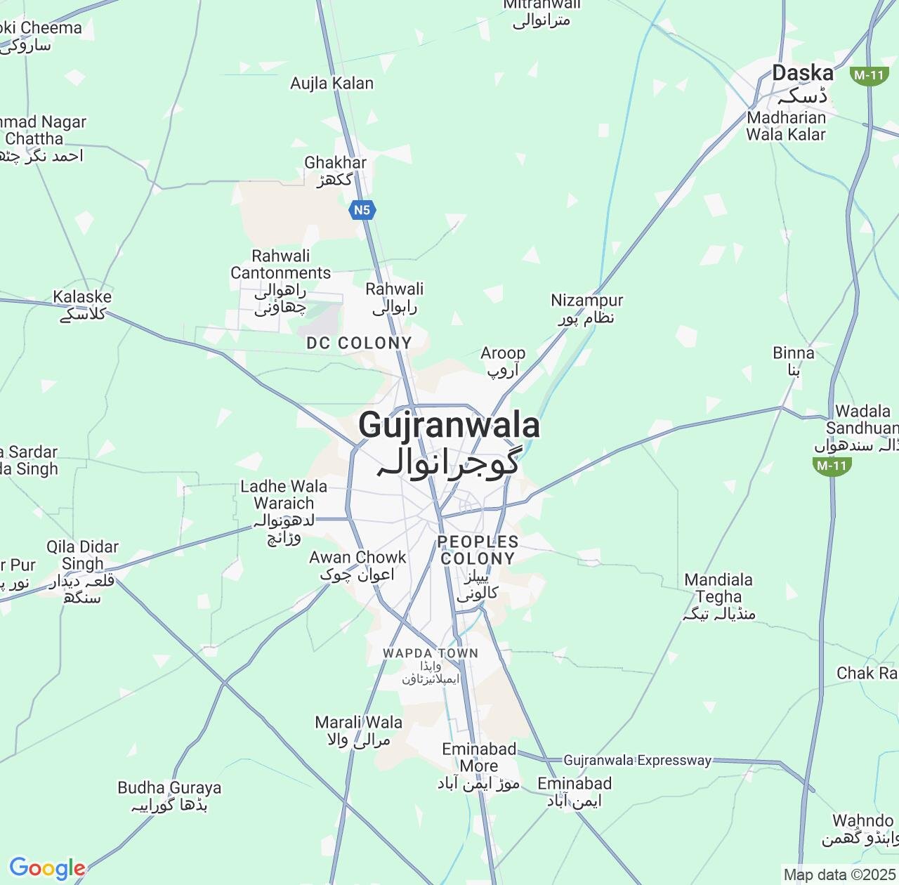 Map image for Intellectual Property Lawyers in Gujranwala and Punjab IP firms at coordinates  ; .