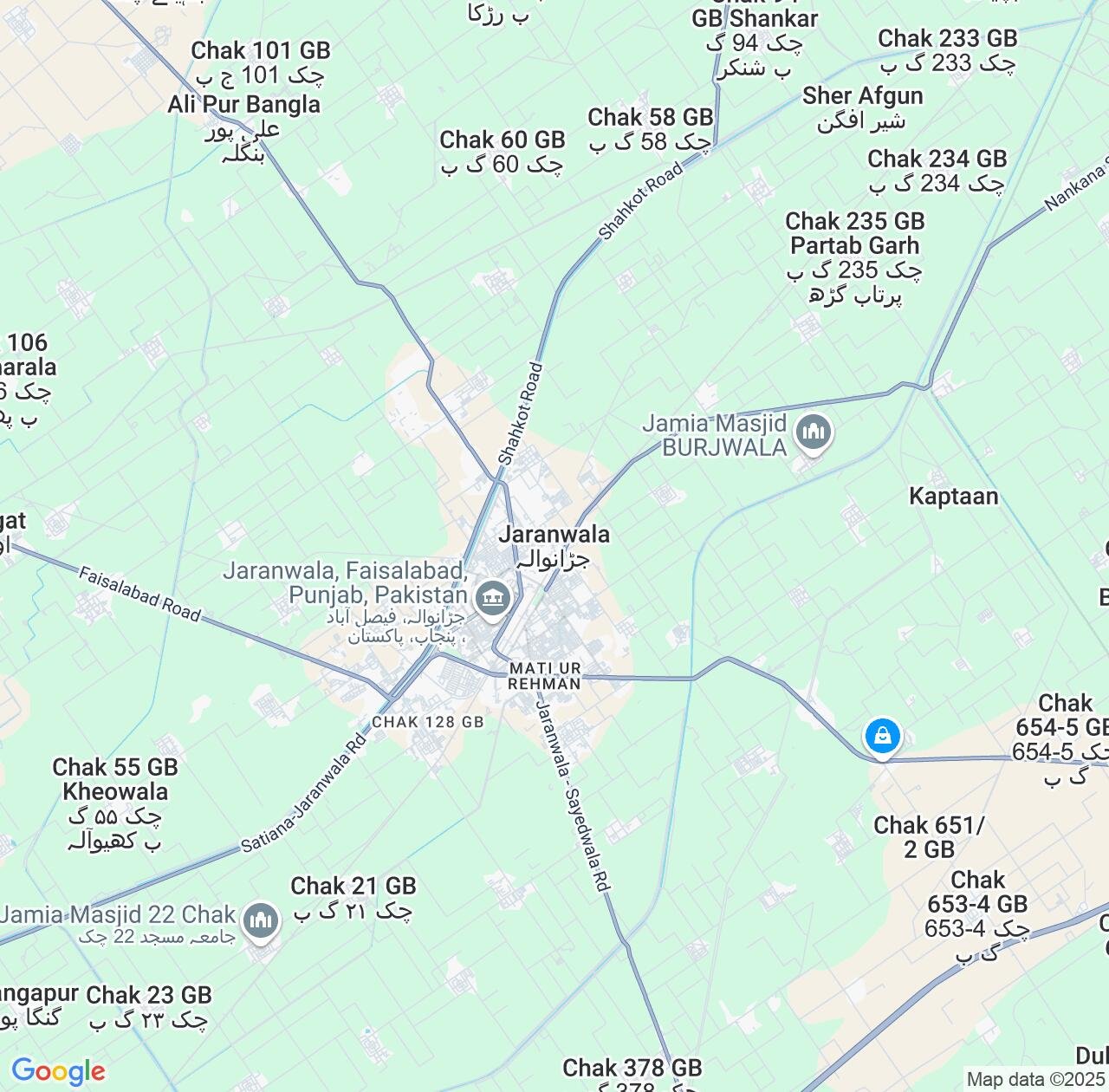 Map image for Intellectual Property Lawyers in Jaranwala and Punjab IP firms at coordinates  ; .
