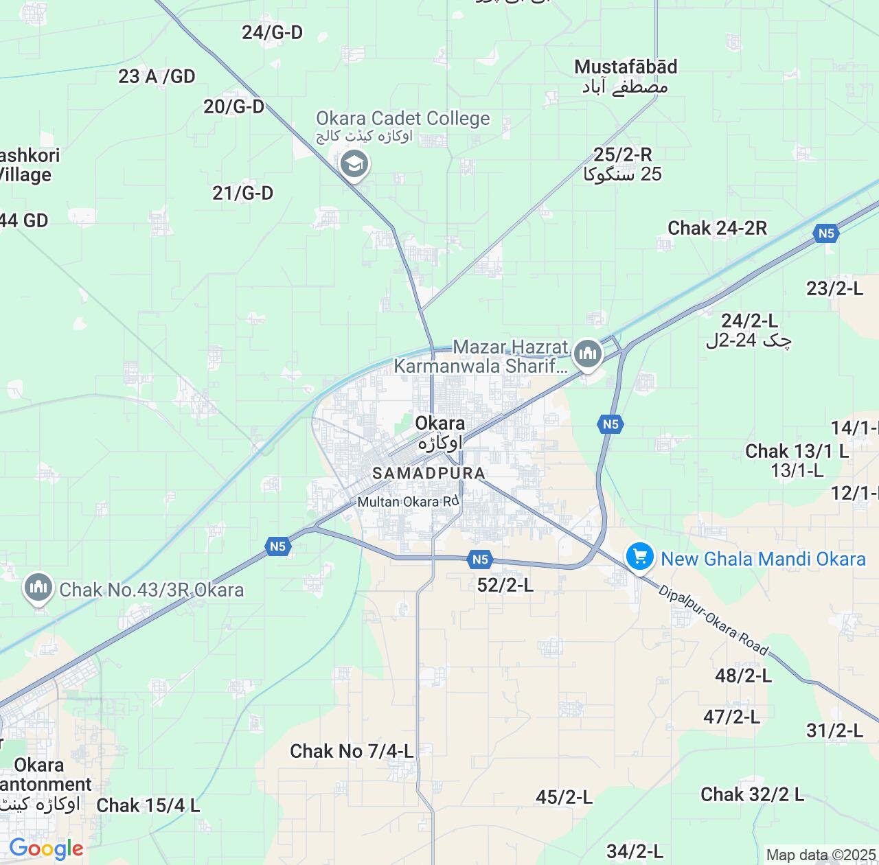 Map image for Intellectual Property Lawyers in Okara and Punjab IP firms at coordinates  ; .