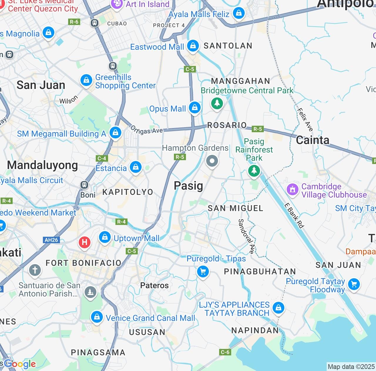 Map image for Intellectual Property Lawyers in Pasig City and Metro Manila IP firms at coordinates  ; .