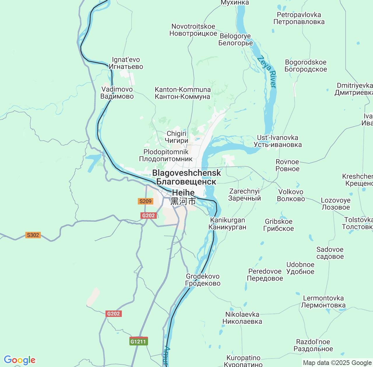 Map image for Intellectual Property Lawyers in Blagoveshchensk and Amur Oblast IP firms at coordinates  ; .