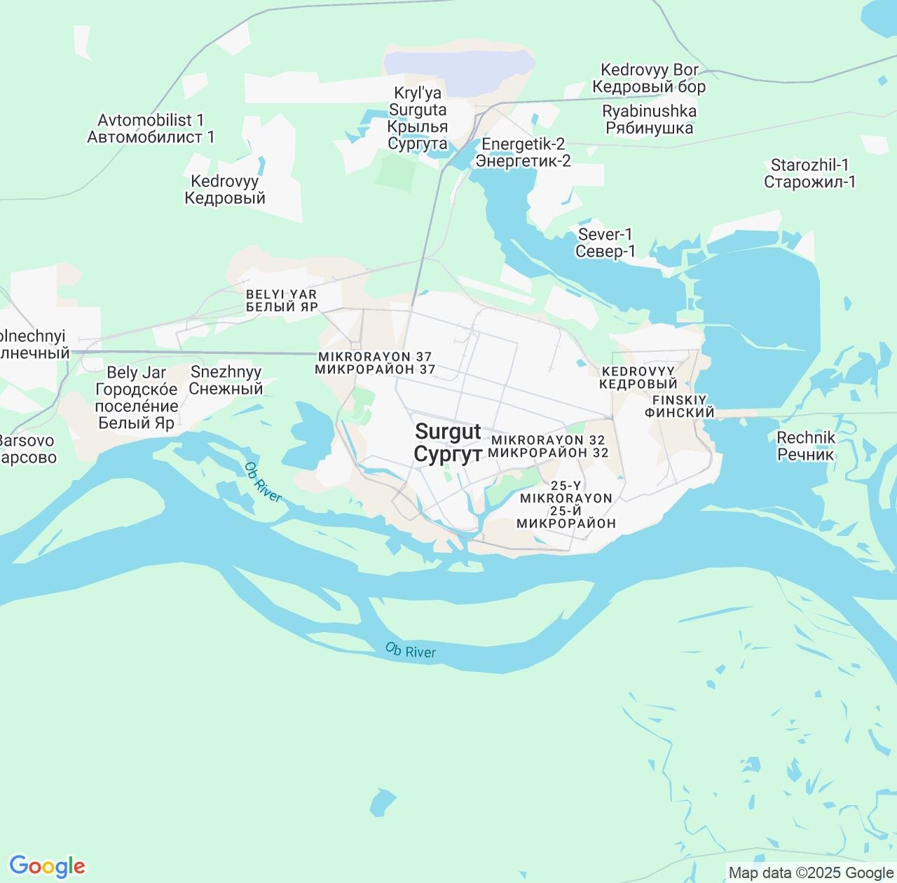 Map image for Intellectual Property Lawyers in Surgut and Khanty-Mansia IP firms at coordinates  ; .