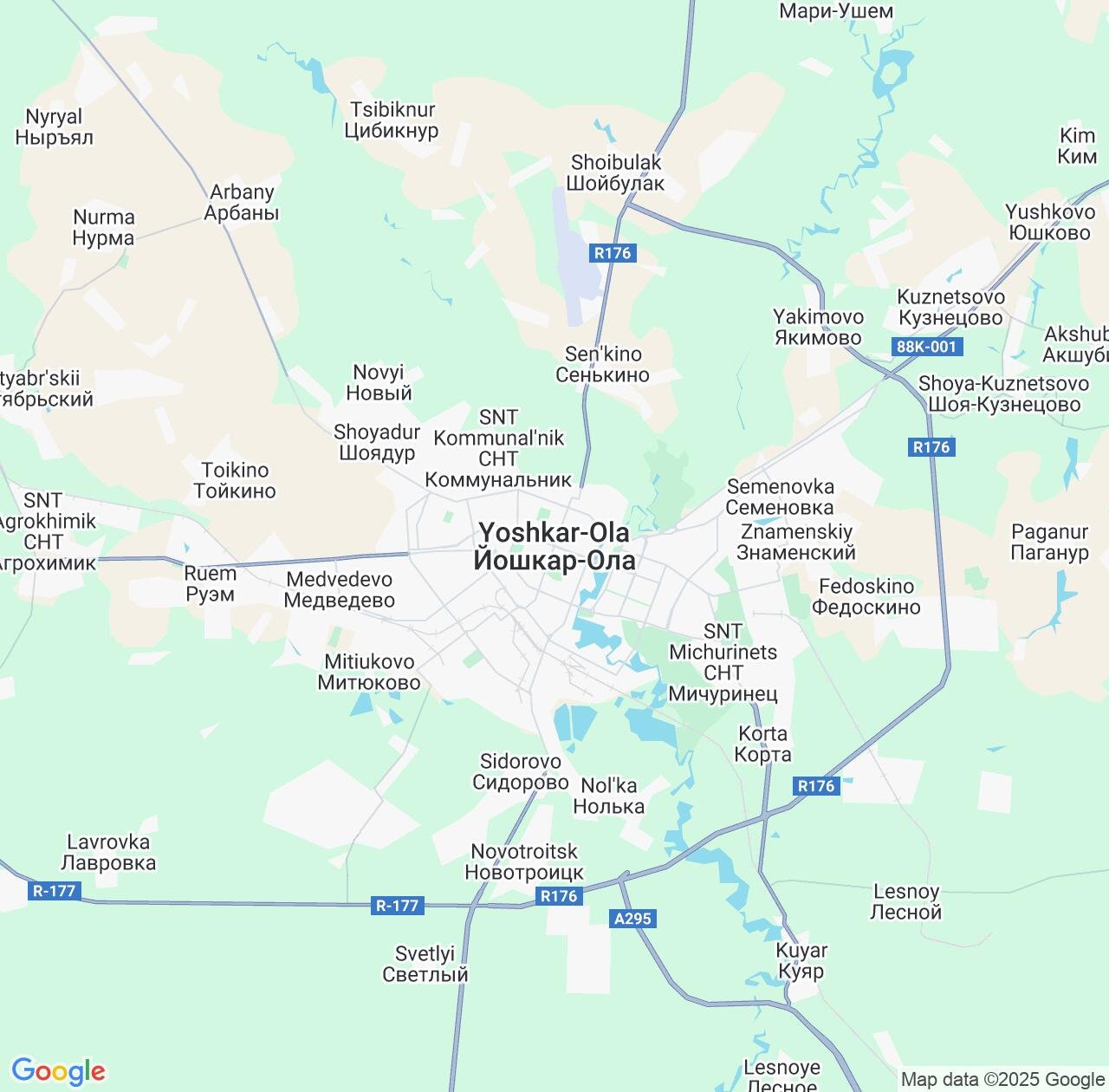 Map image for Intellectual Property Lawyers in Yoshkar-Ola and Mariy-El Republic IP firms at coordinates  ; .