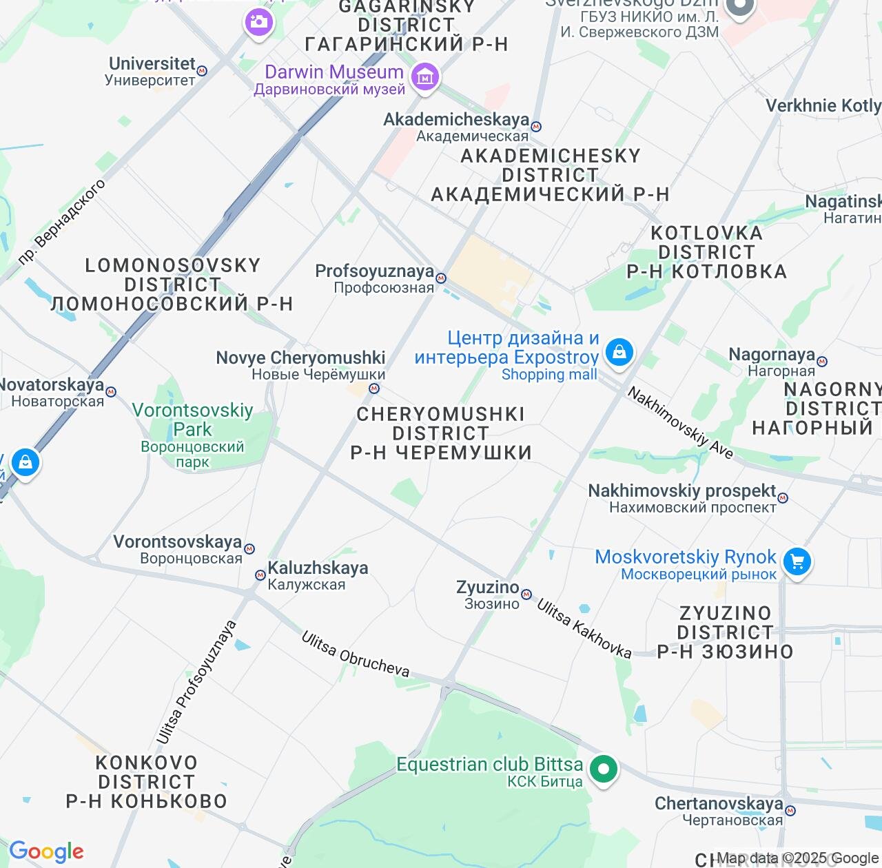 Map image for Intellectual Property Lawyers in Cheremushki and Moscow IP firms at coordinates  ; .