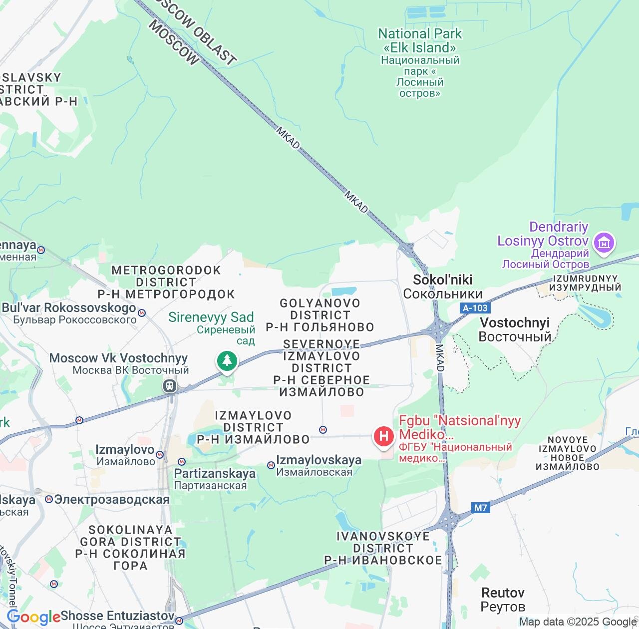 Map image for Intellectual Property Lawyers in Gol'yanovo and Moscow IP firms at coordinates  ; .