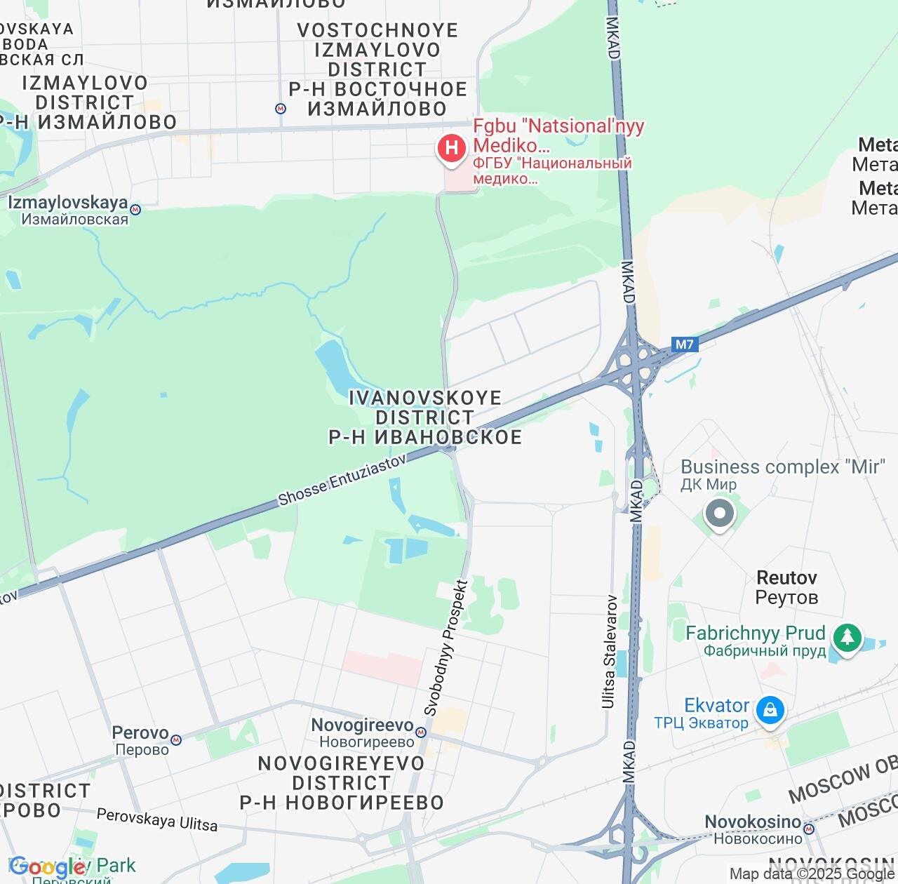 Map image for Intellectual Property Lawyers in Ivanovskoye and Moscow IP firms at coordinates  ; .