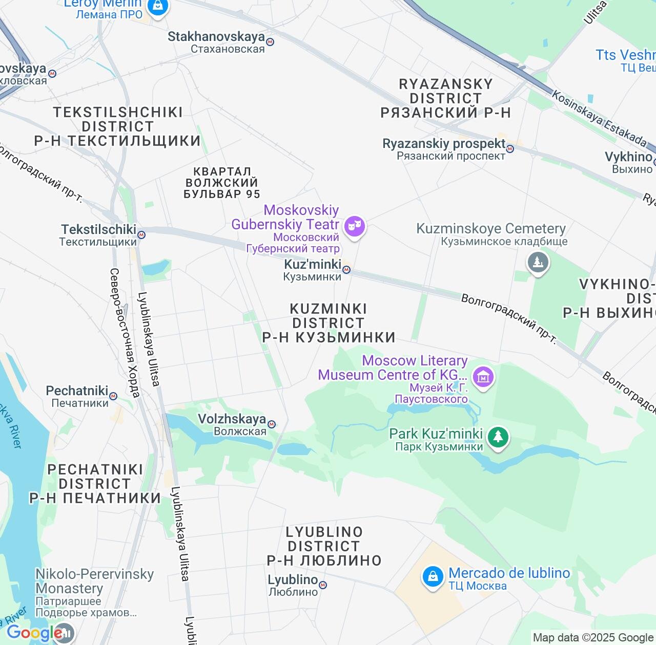 Map image for Intellectual Property Lawyers in Kuz'minki and Moscow IP firms at coordinates  ; .