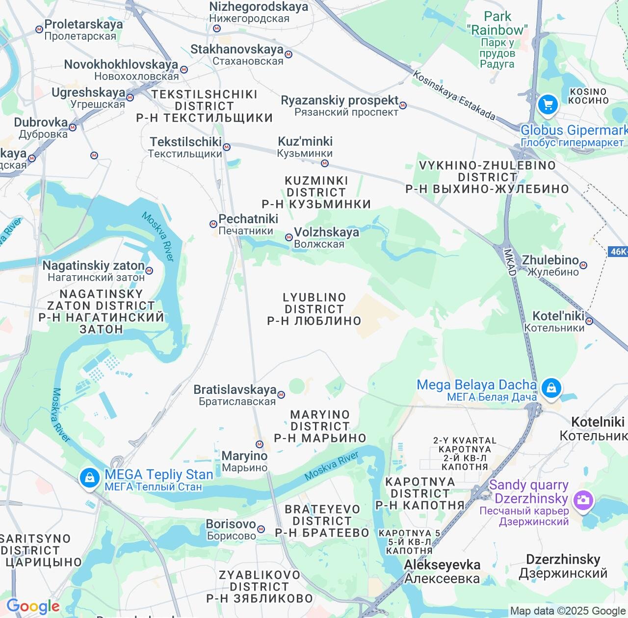 Map image for Intellectual Property Lawyers in Lyublino and Moscow IP firms at coordinates  ; .