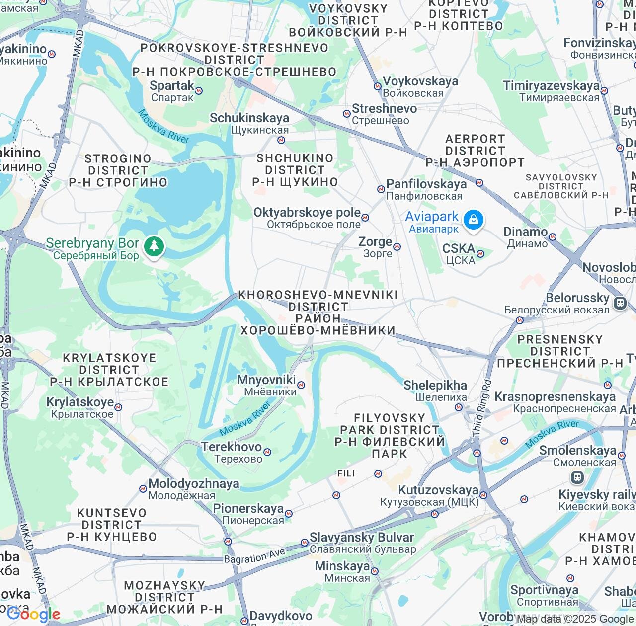 Map image for Intellectual Property Lawyers in Khoroshevo-Mnevniki and Moscow Oblast IP firms at coordinates  ; .