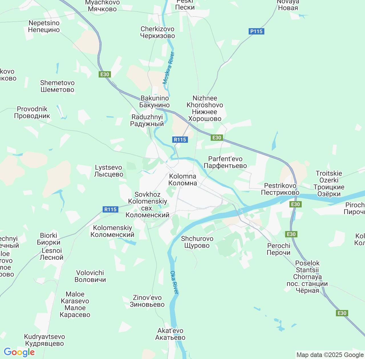 Map image for Intellectual Property Lawyers in Kolomna and Moscow Oblast IP firms at coordinates  ; .