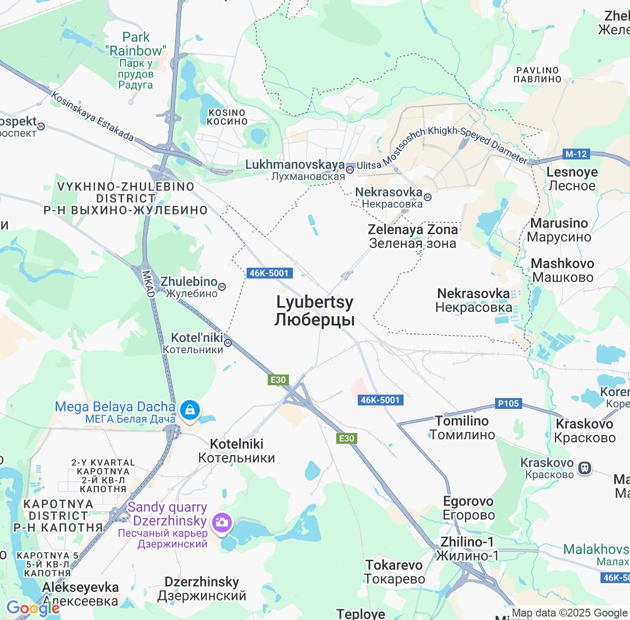 Map image for Intellectual Property Lawyers in Lyubertsy and Moscow Oblast IP firms at coordinates  ; .