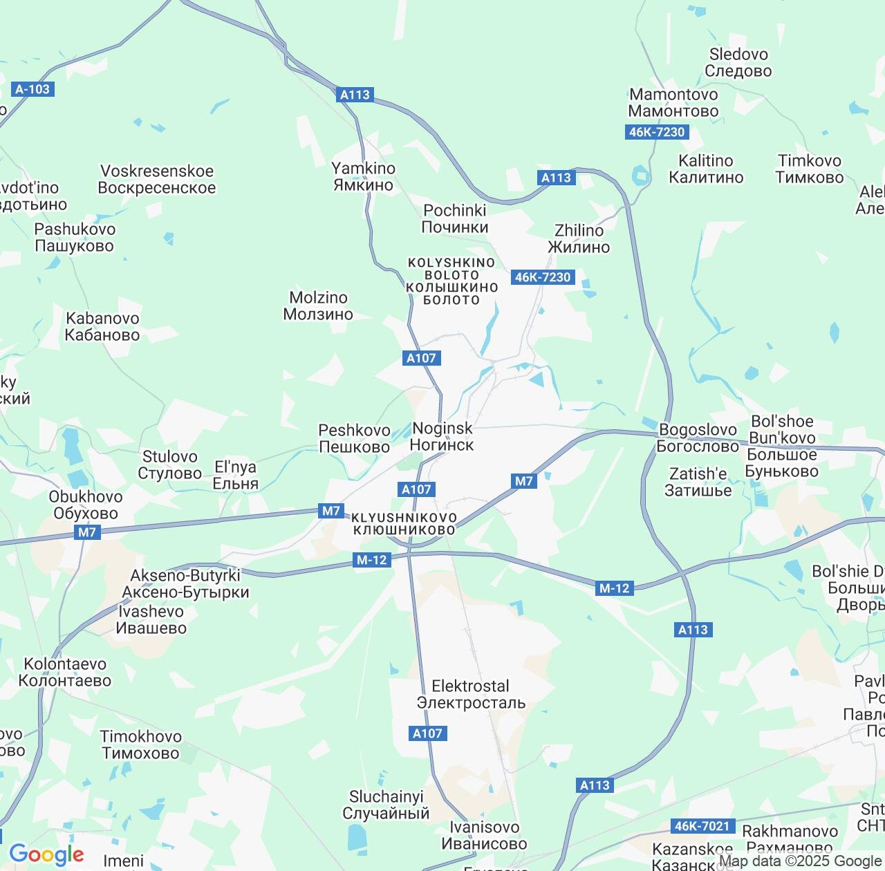 Map image for Intellectual Property Lawyers in Noginsk and Moscow Oblast IP firms at coordinates  ; .