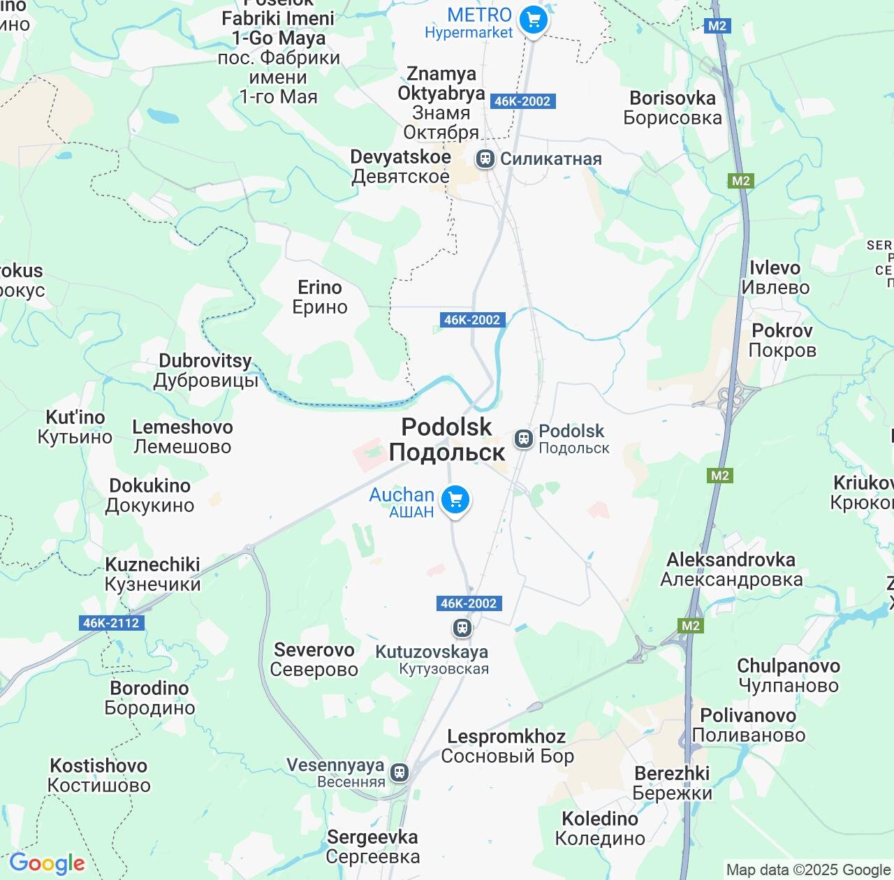 Map image for Intellectual Property Lawyers in Podolsk and Moscow Oblast IP firms at coordinates  ; .