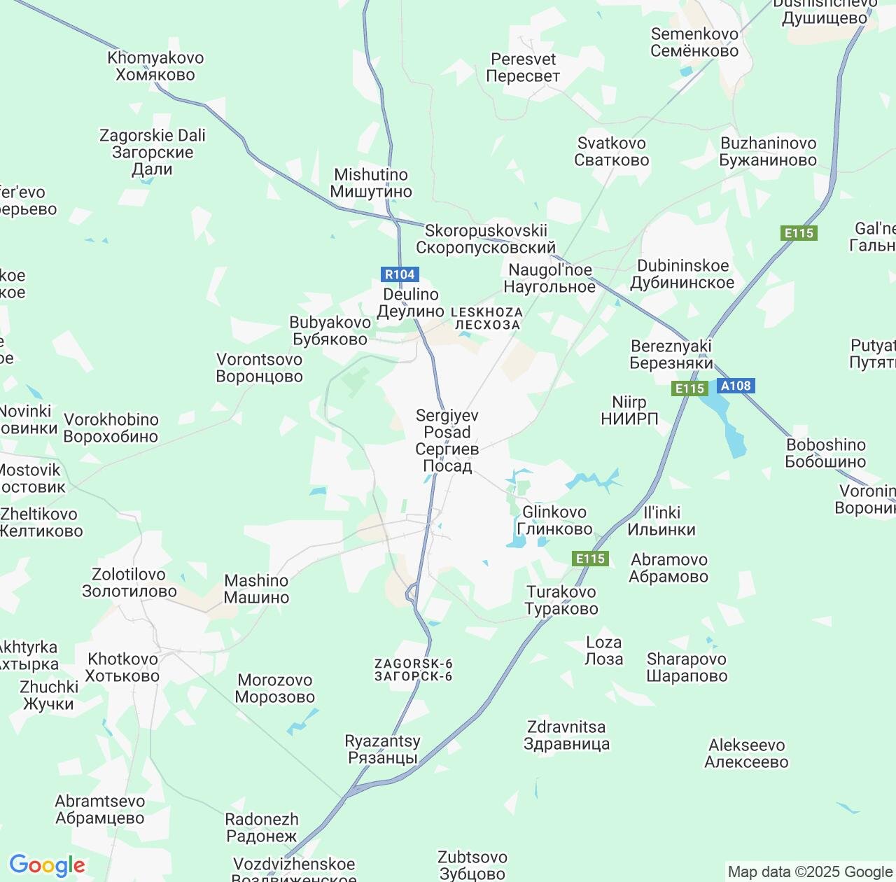 Map image for Intellectual Property Lawyers in Sergiyev Posad and Moscow Oblast IP firms at coordinates  ; .