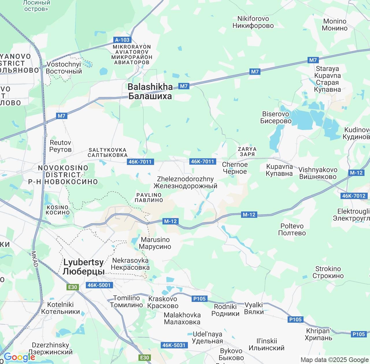 Map image for Intellectual Property Lawyers in Zheleznodorozhnyy and Moscow Oblast IP firms at coordinates  ; .
