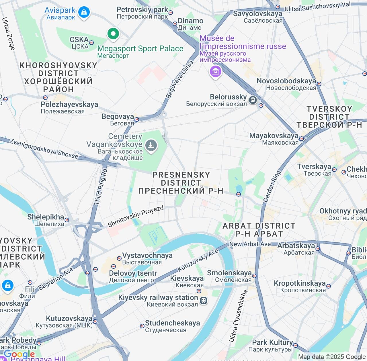 Map image for Intellectual Property Lawyers in Presnenskiy and Moscow IP firms at coordinates  ; .