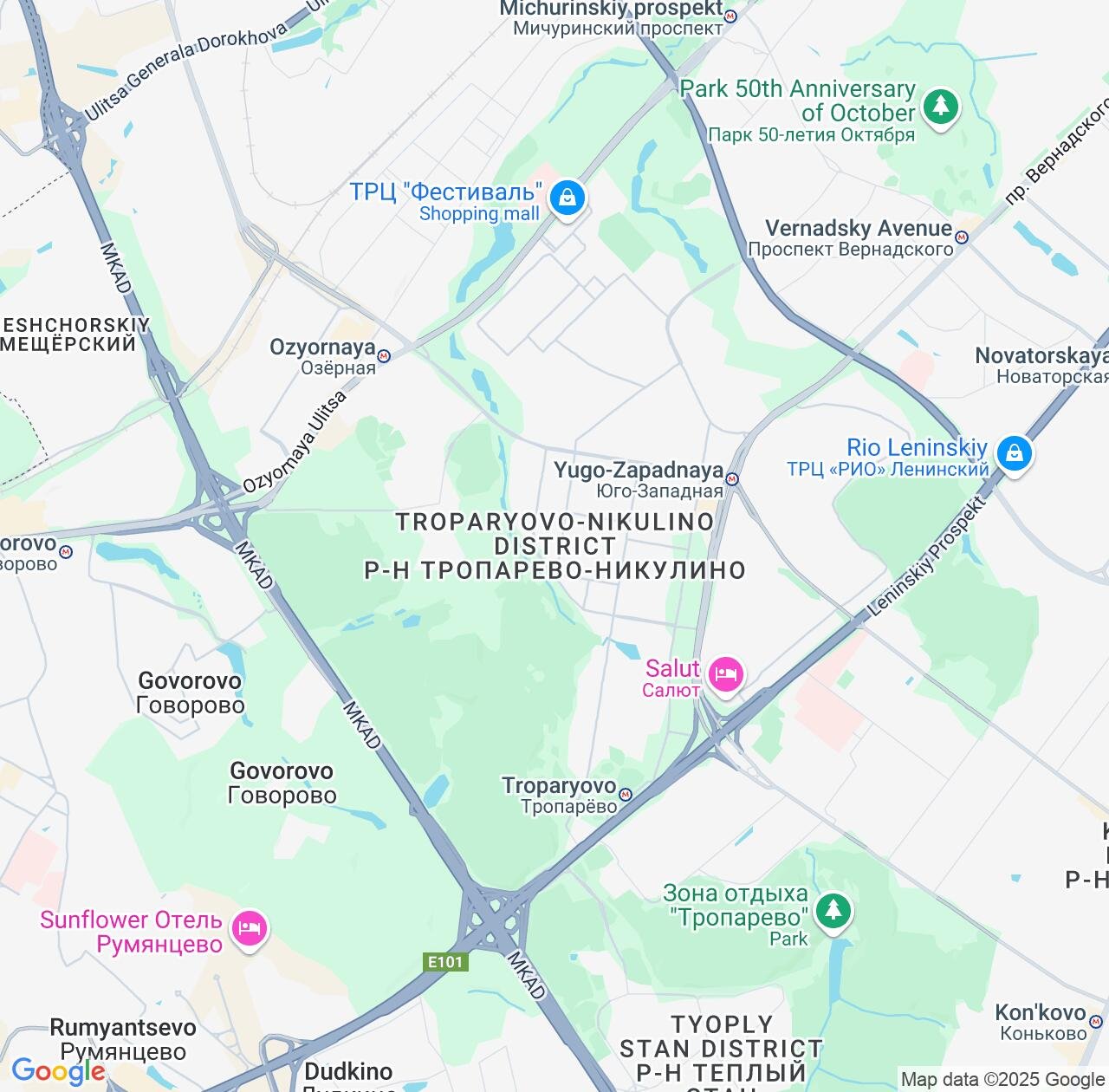 Map image for Intellectual Property Lawyers in Troparevo and Moscow IP firms at coordinates  ; .
