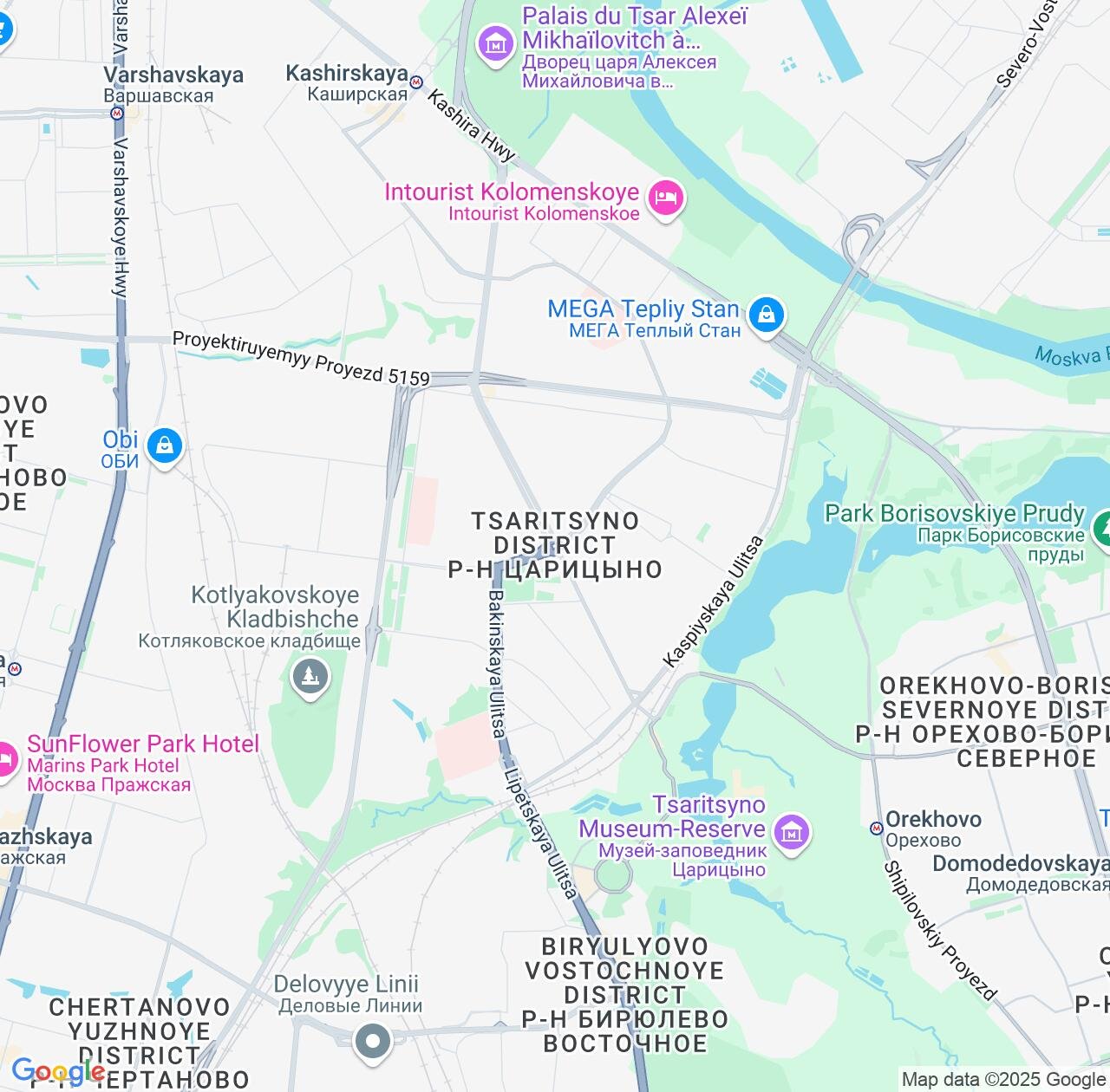 Map image for Intellectual Property Lawyers in Tsaritsyno and Moscow IP firms at coordinates  ; .