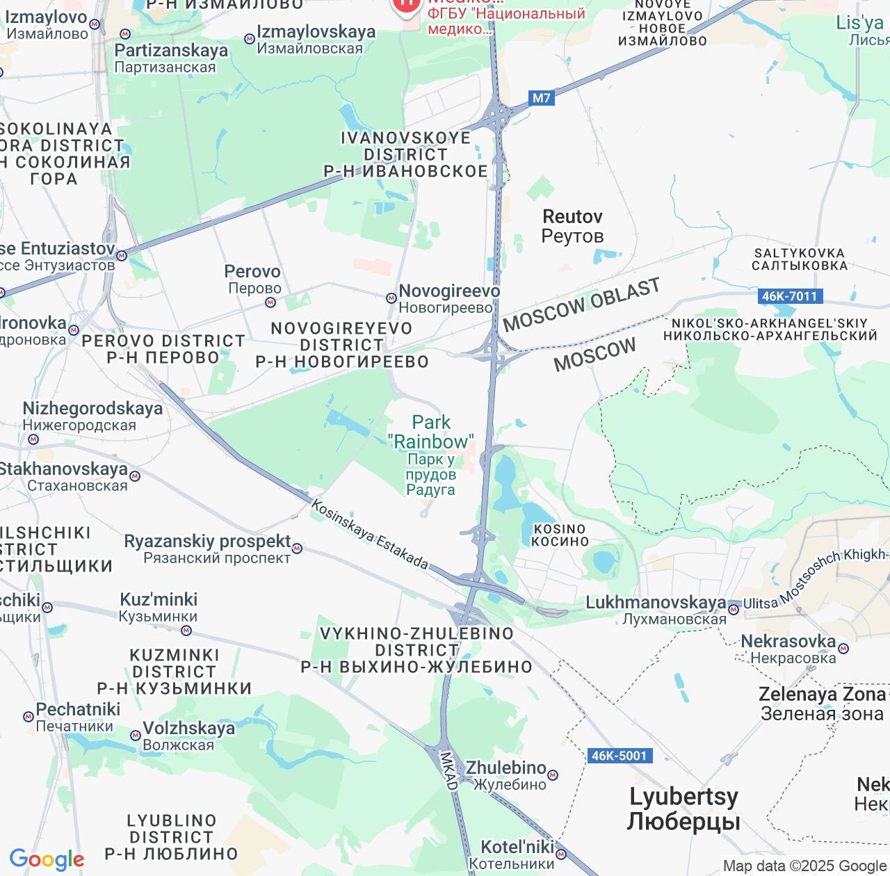 Map image for Intellectual Property Lawyers in Veshnyaki and Moscow IP firms at coordinates  ; .