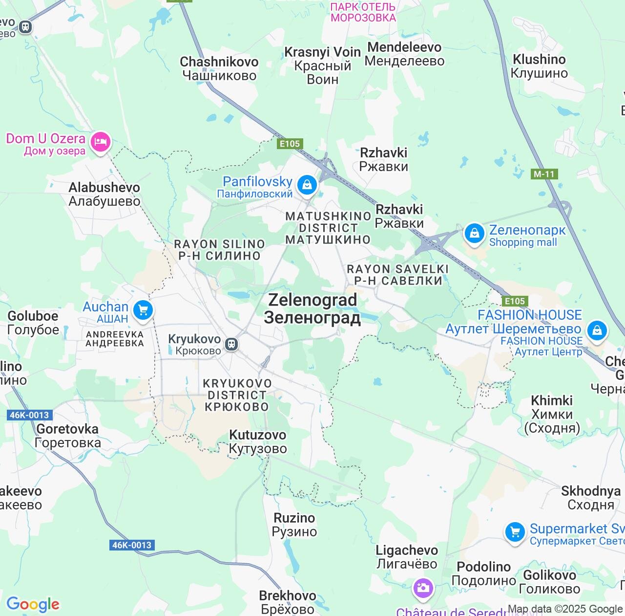 Map image for Intellectual Property Lawyers in Zelenograd and Moscow IP firms at coordinates  ; .