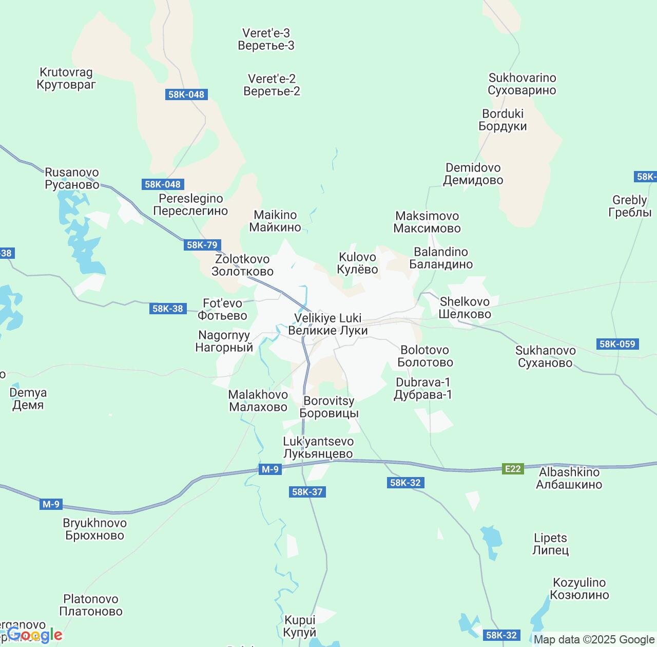 Map image for Intellectual Property Lawyers in Velikiye Luki and Pskov Oblast IP firms at coordinates  ; .