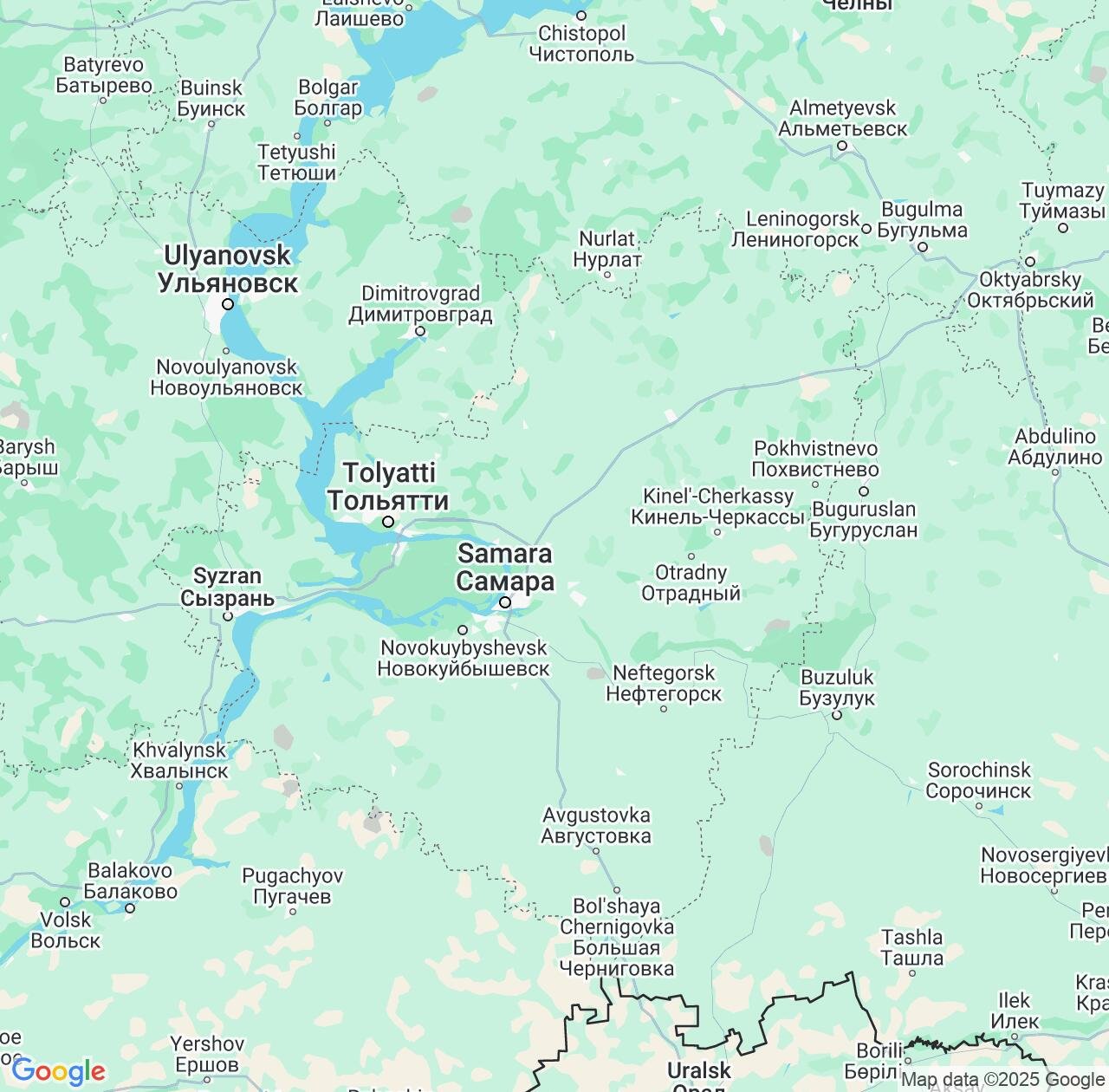 Map image for Intellectual Property Lawyers in Samara and Samara Oblast IP firms at coordinates  ; .