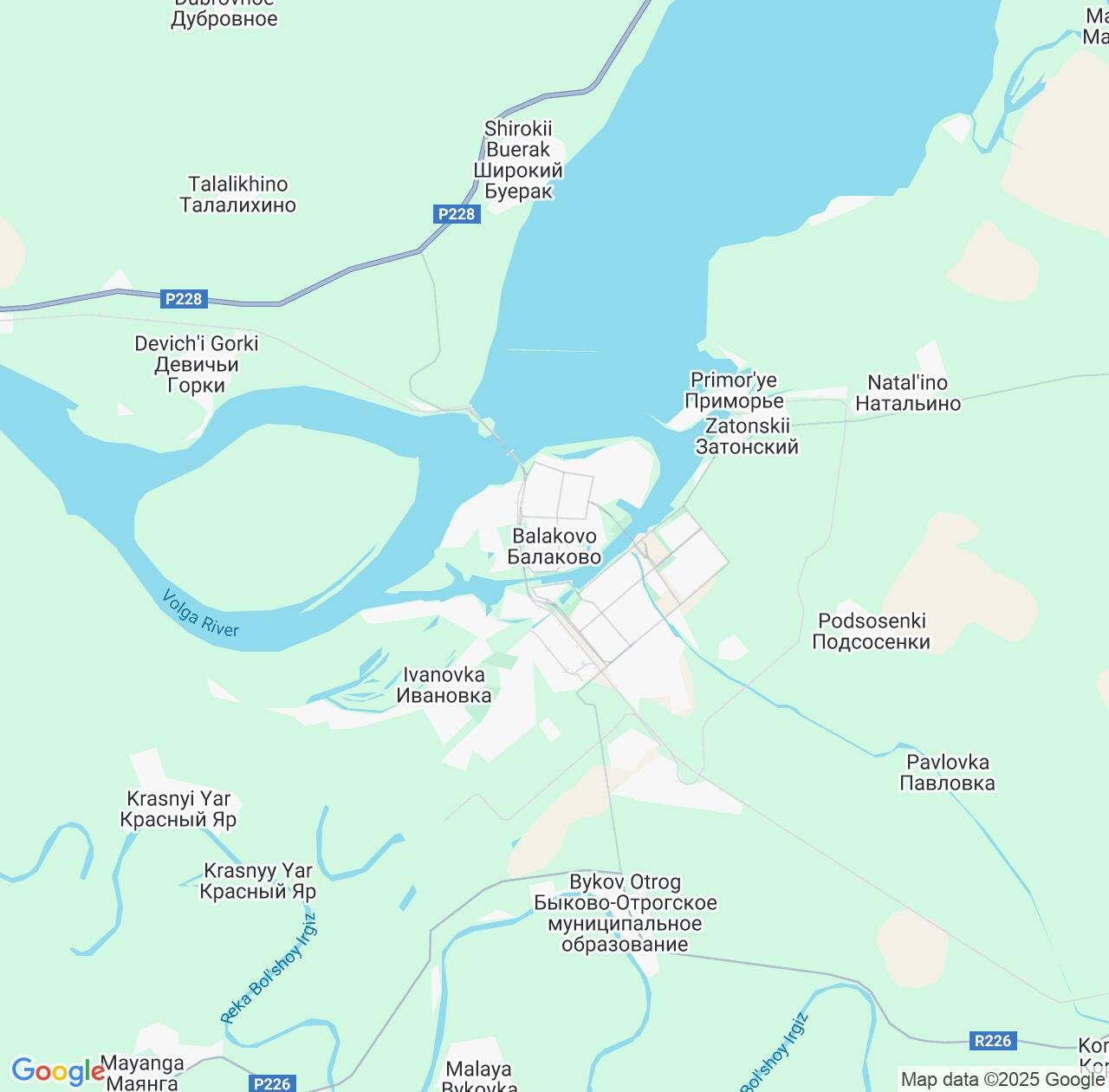 Map image for Intellectual Property Lawyers in Balakovo and Saratov Oblast IP firms at coordinates  ; .