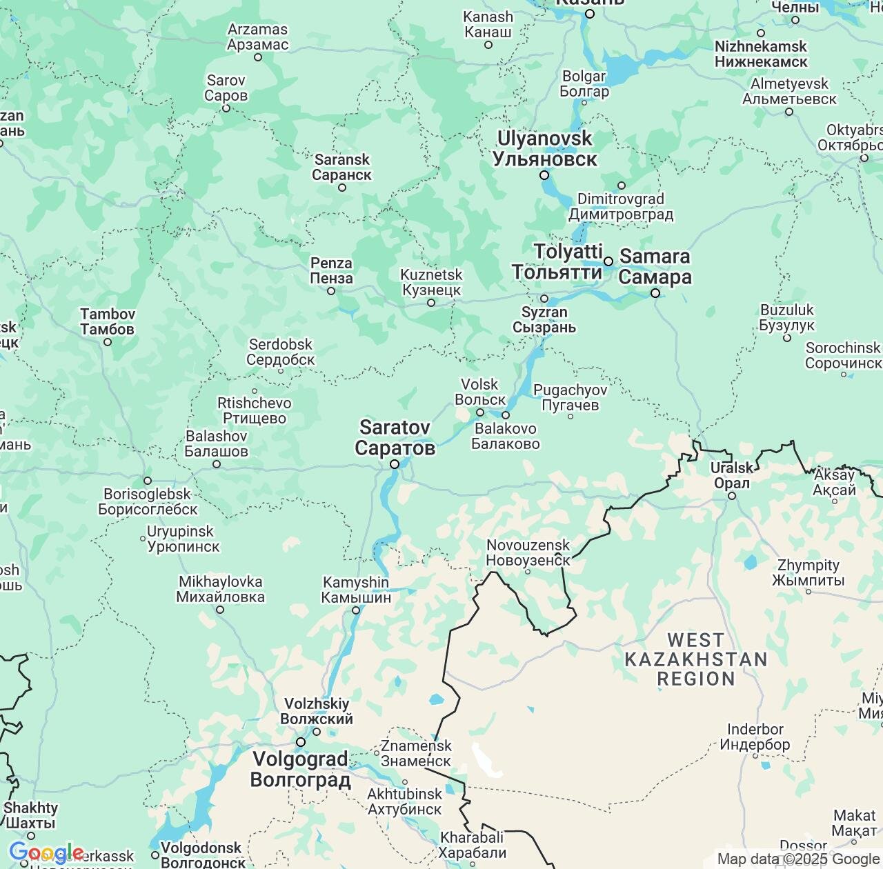 Map image for Intellectual Property Lawyers in Saratov and Saratov Oblast IP firms at coordinates  ; .