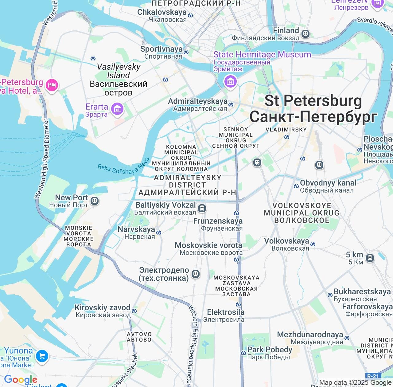Map image for Intellectual Property Lawyers in Admiralteisky and St.-Petersburg IP firms at coordinates  ; .