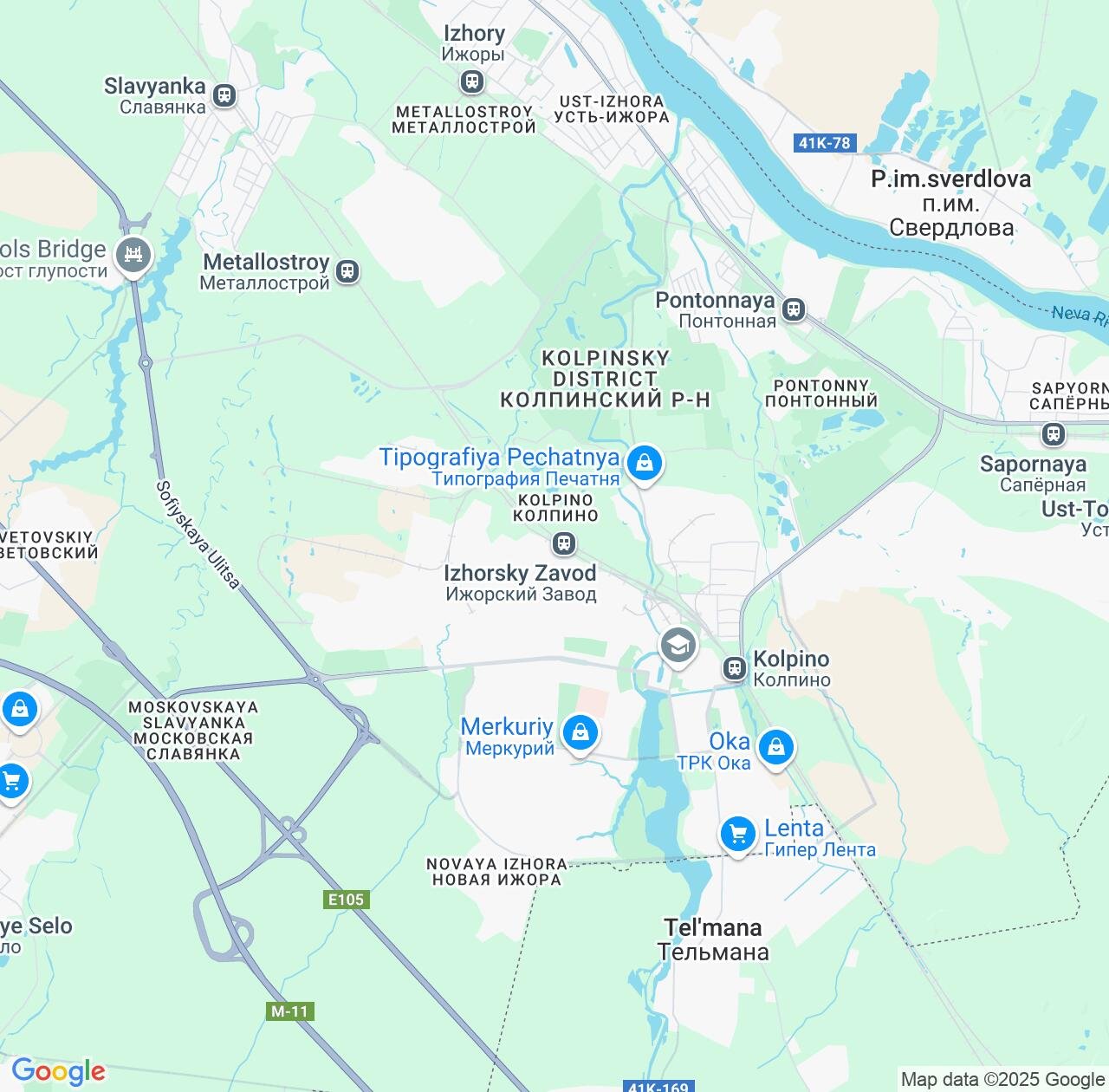 Map image for Intellectual Property Lawyers in Kolpino and St.-Petersburg IP firms at coordinates  ; .