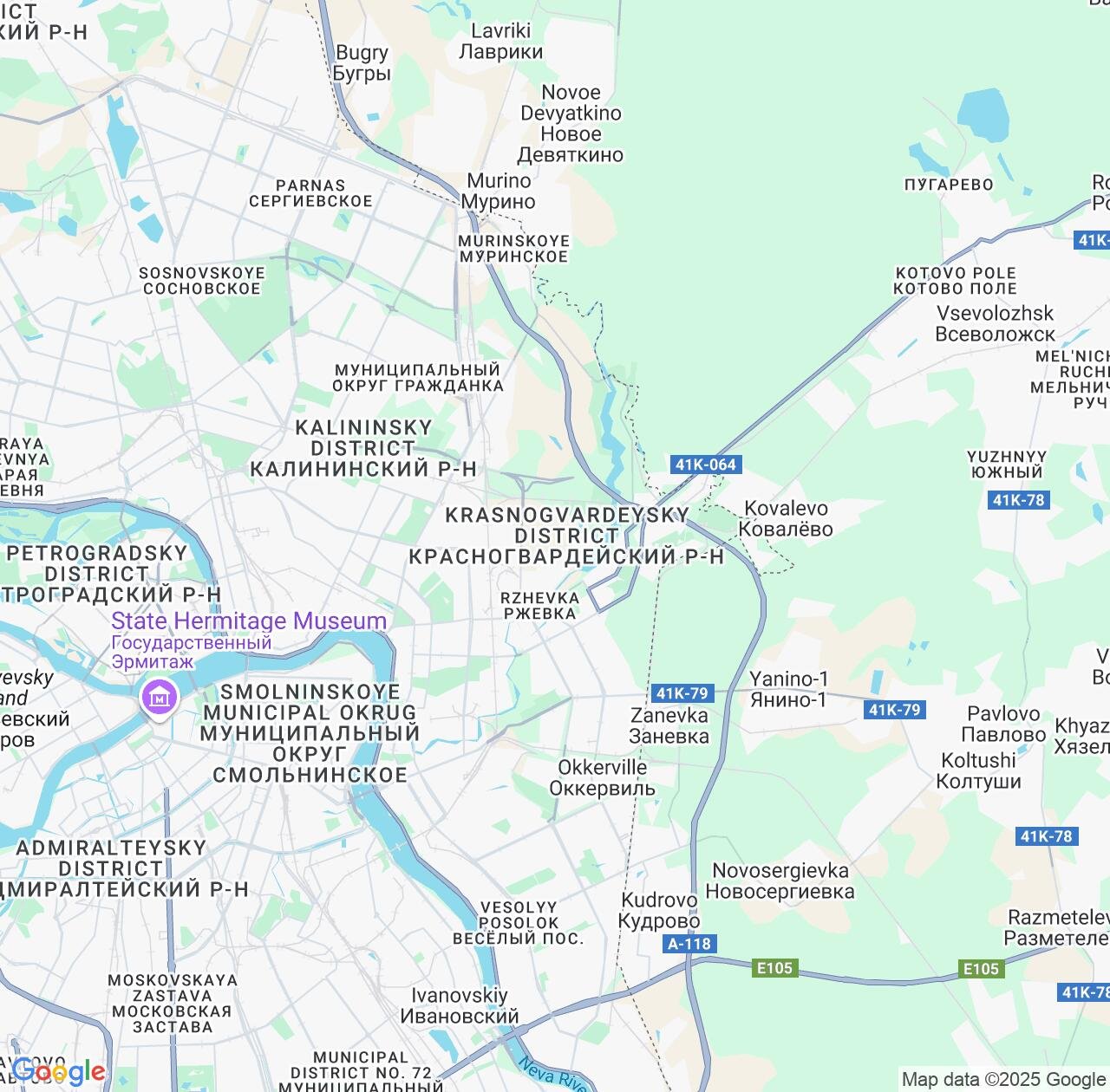 Map image for Intellectual Property Lawyers in Krasnogvargeisky and St.-Petersburg IP firms at coordinates  ; .