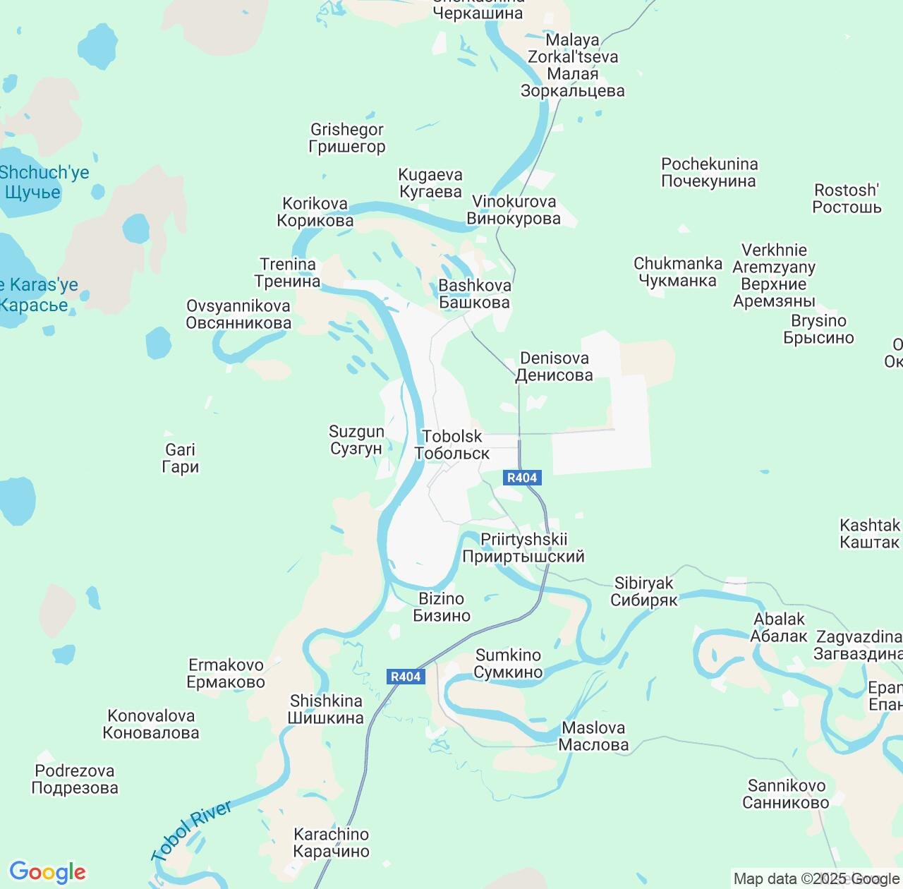 Map image for Intellectual Property Lawyers in Tobolsk and Tyumen Oblast IP firms at coordinates  ; .