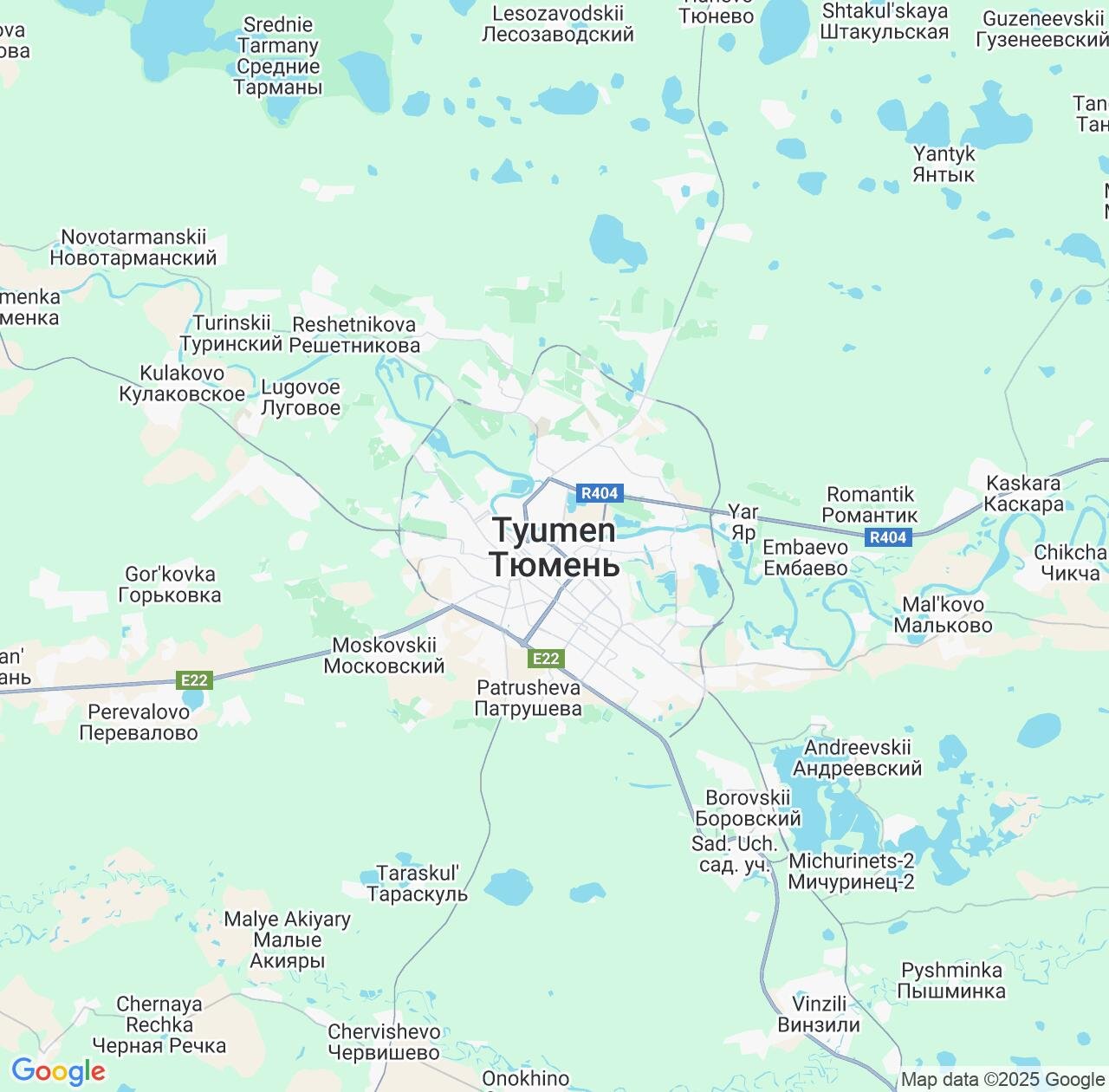 Map image for Intellectual Property Lawyers in Tyumen and Tyumen Oblast IP firms at coordinates  ; .