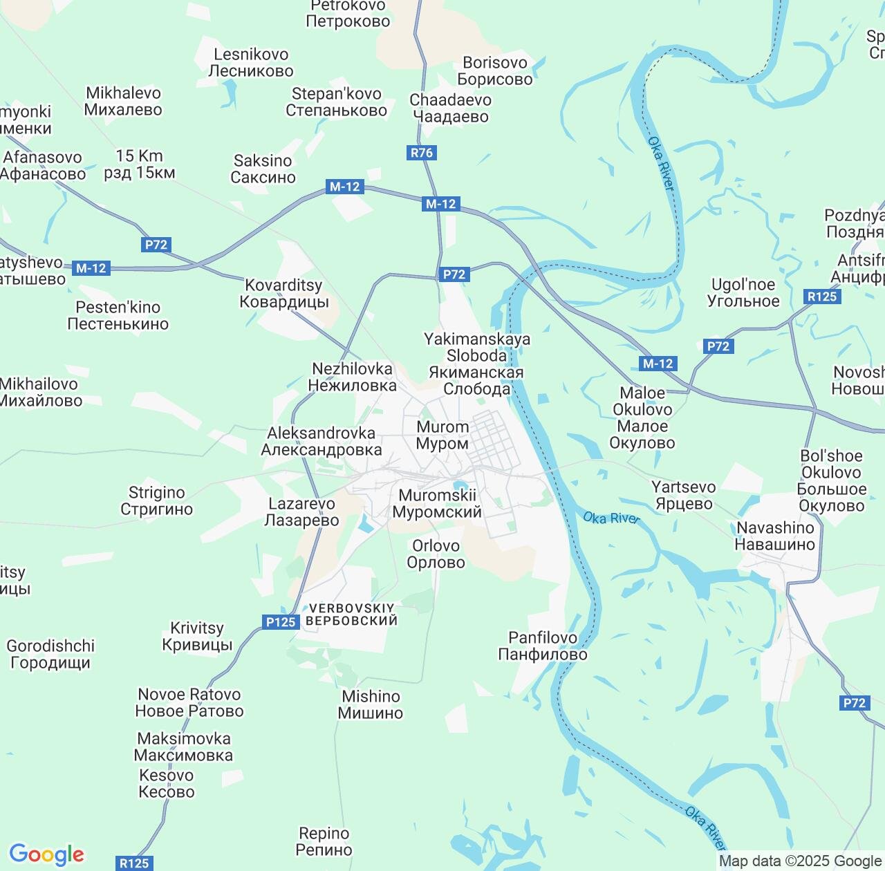 Map image for Intellectual Property Lawyers in Murom and Vladimir Oblast IP firms at coordinates  ; .